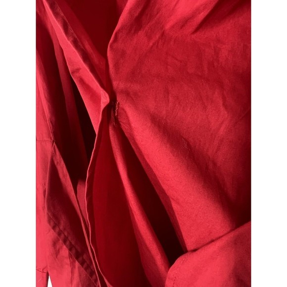 NWT Zara Red Belted Blouse with Buttons Women‎ Medium - Picture 3 of 6